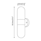 Wall Lamp Metal Glass Modern Minimalist Vertical Sconce for Bedroom