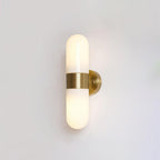 Wall Lamp Metal Glass Modern Minimalist Vertical Sconce for Bedroom