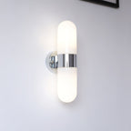 Wall Lamp Metal Glass Modern Minimalist Vertical Sconce for Bedroom