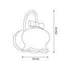 Wall Lamp Bow Accent Bell Glass Shade Playful Modern Kids Room