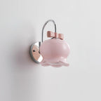 Wall Lamp Bow Accent Bell Glass Shade Playful Modern Kids Room