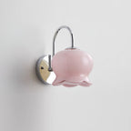 Wall Lamp Bow Accent Bell Glass Shade Playful Modern Kids Room