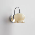 Wall Lamp Bow Accent Bell Glass Shade Playful Modern Kids Room