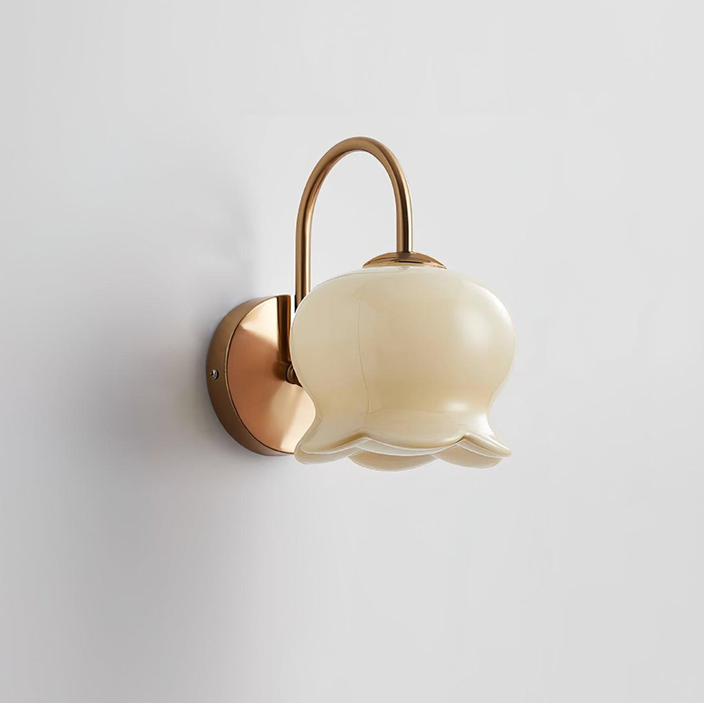 Wall Lamp Bow Accent Bell Glass Shade Playful Modern Kids Room