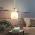 Ritta Alabaster Pendant Light Brass Luxurious