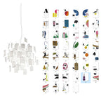 Chandelier Paper and Metal Colorful White Cards Whimsical Modern
