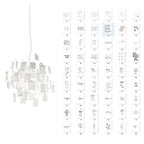 Chandelier Paper and Metal Colorful White Cards Whimsical Modern