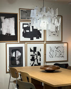 Chandelier Paper and Metal Colorful White Cards Whimsical Modern