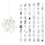 Chandelier Paper and Metal Colorful White Cards Whimsical Modern