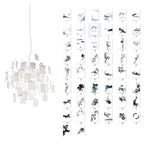 Chandelier Paper and Metal Colorful White Cards Whimsical Modern