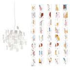 Chandelier Paper and Metal Colorful White Cards Whimsical Modern