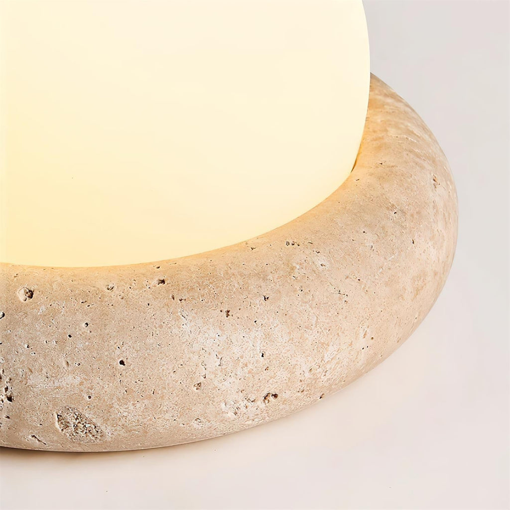 Riita Travertine Globe Table Lamp  Mini Maga