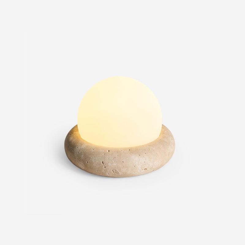 Riita Travertine Globe Table Lamp  Mini Maga