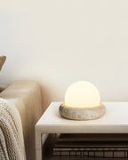 Riita Travertine Globe Table Lamp  Mini Maga