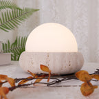 Riita Travertine Globe Table Lamp  Mini Maga