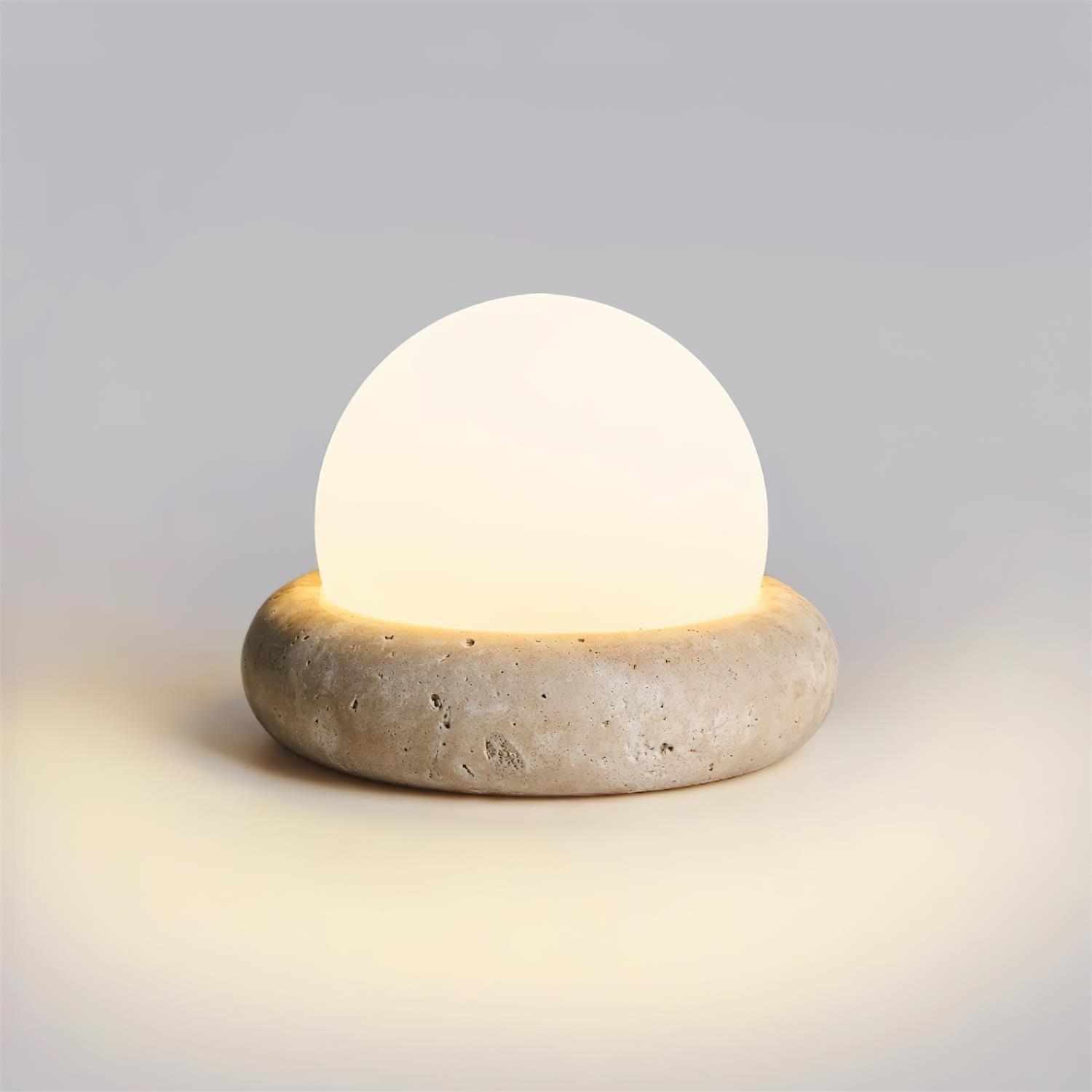 Riita Travertine Globe Table Lamp  Mini Maga