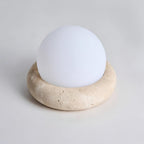 Riita Travertine Globe Table Lamp  Mini Maga