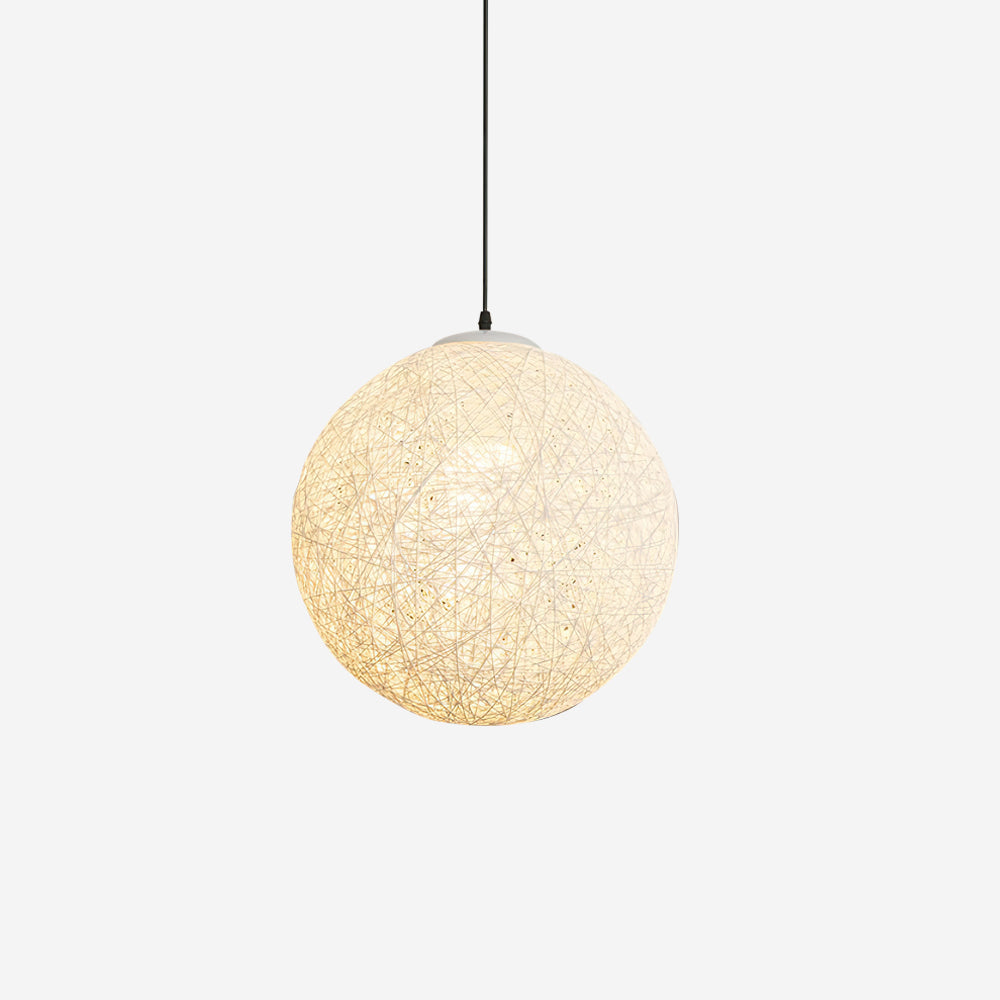 Pendant Light Hemp Rattan Sphere Bohemian