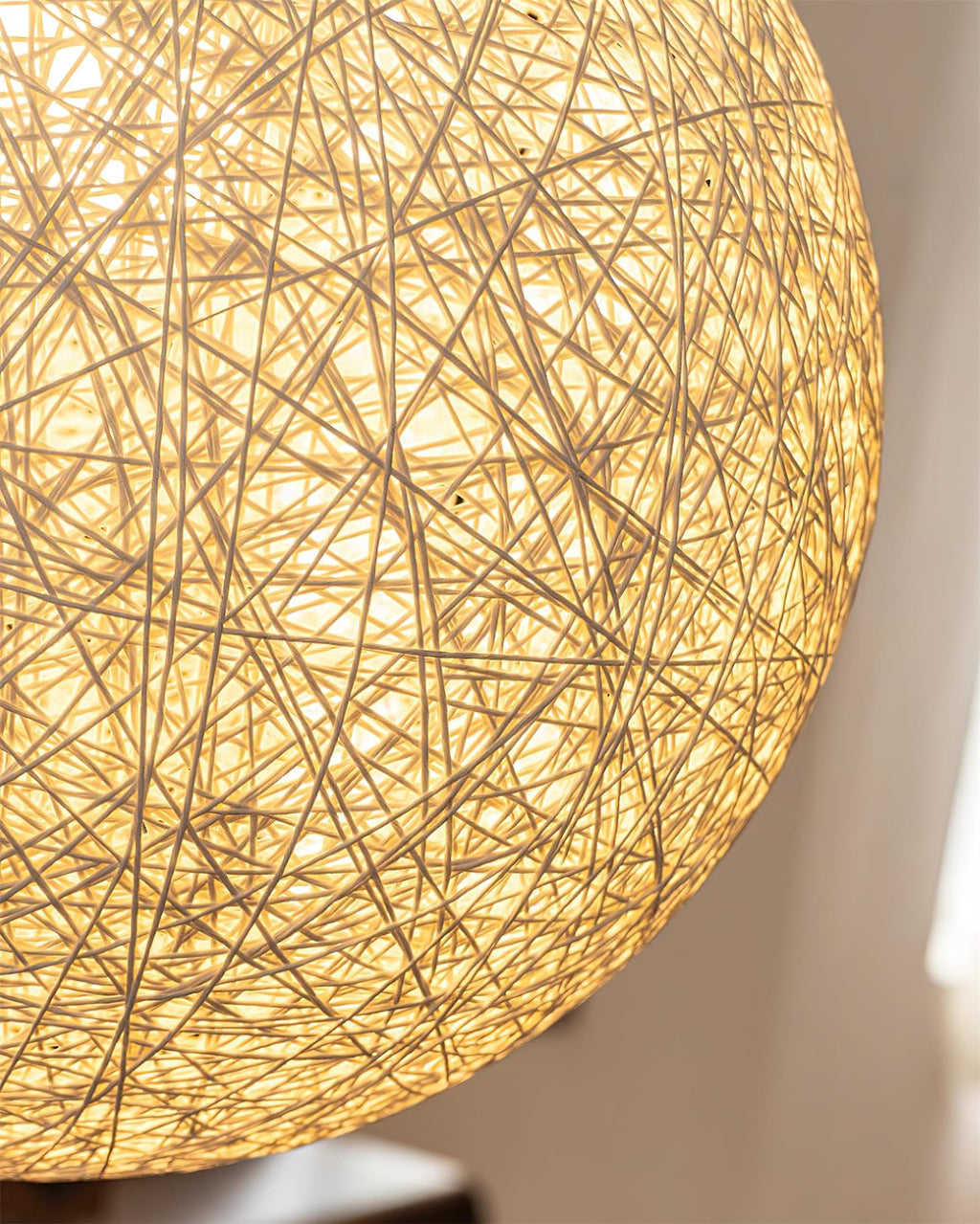 Pendant Light Hemp Rattan Sphere Bohemian