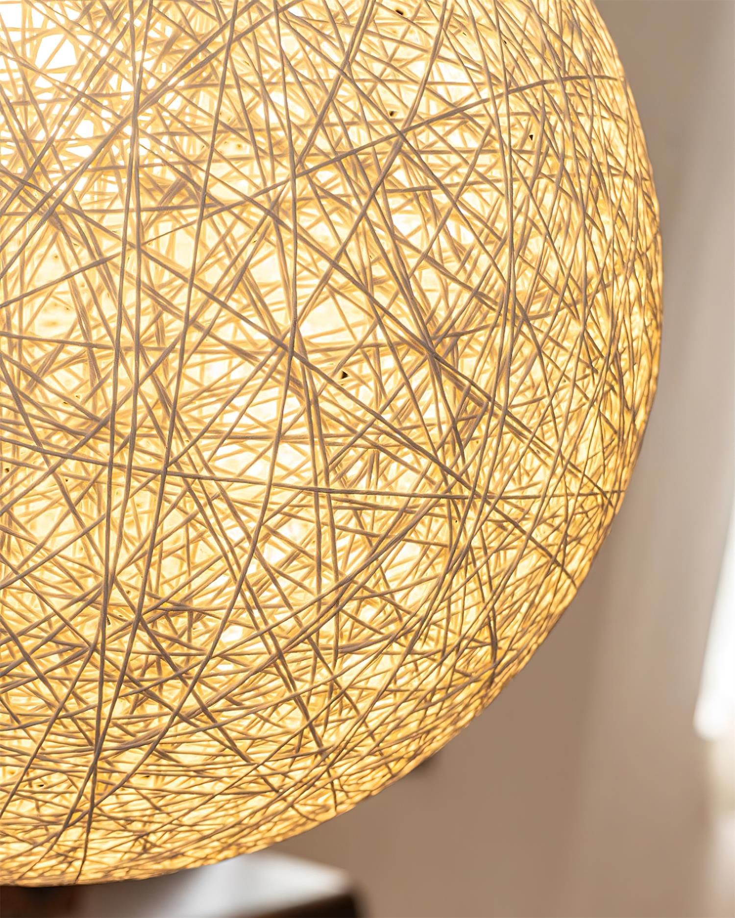 Pendant Light Hemp Rattan Sphere Bohemian