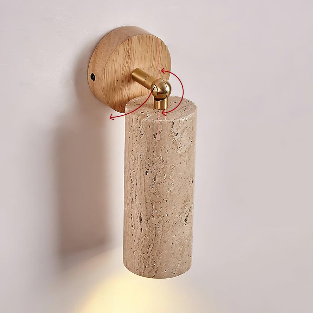 Travion Adjustable Travertine Wall Sconce