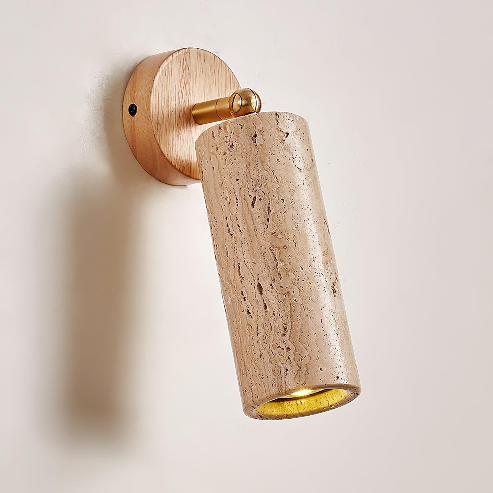 Travion Adjustable Travertine Wall Sconce