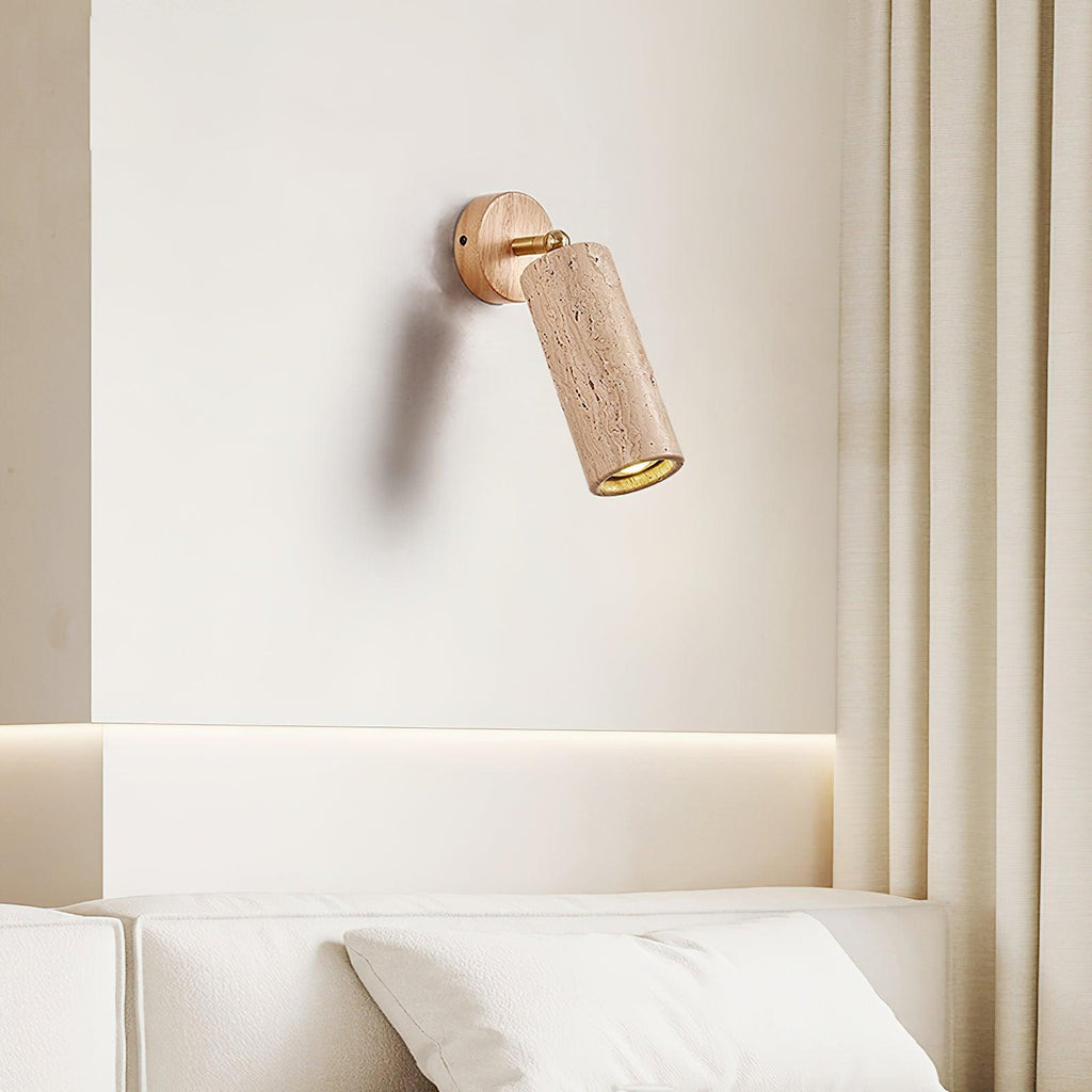 Travion Adjustable Travertine Wall Sconce