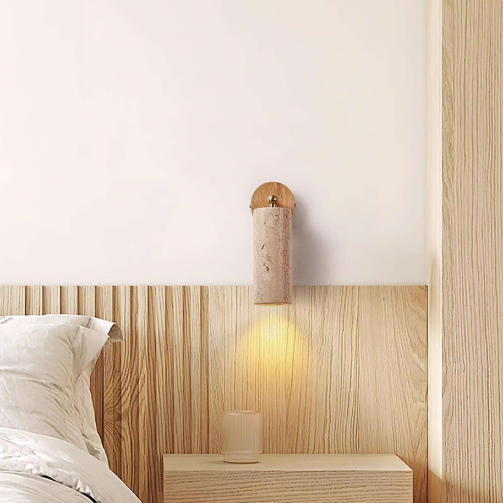 Travion Adjustable Travertine Wall Sconce