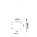 Pendant Light Double Globe Shade Glass Modern Minimalist Ambient