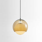 Pendant Light Double Globe Shade Glass Modern Minimalist Ambient