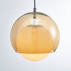 Pendant Light Double Globe Shade Glass Modern Minimalist Ambient