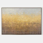 Abstract Warm Gold and Neutral Oil Painting