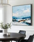 Textured Winter Landscape Oil Painting