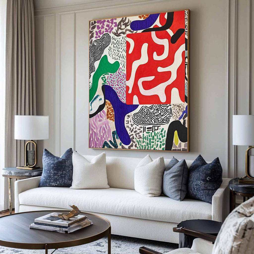 Mixed Pattern Abstract Oil Painting
