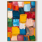 Color Block Neo-Expressionist Oil Painting