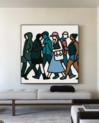 Modern Pop Art Crowd Painting Urban Street