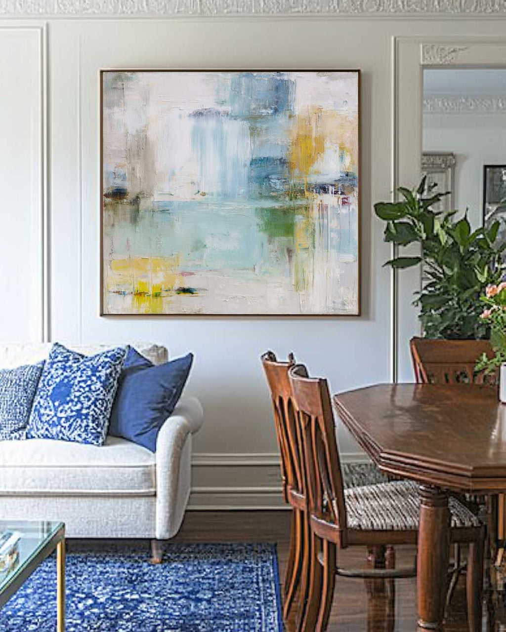 Serene Abstract Landscape Oil Painting