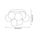 Ceiling Light Metal Body Bubbles Modern Minimalist