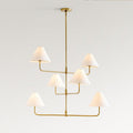 Zoruvyh Three Tier Vintage Industrial Fabric Metal Chandelier