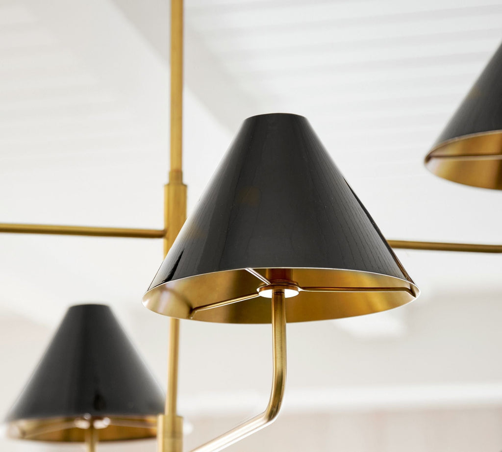 Zoruvyh Three Tier Vintage Industrial Fabric Metal Chandelier