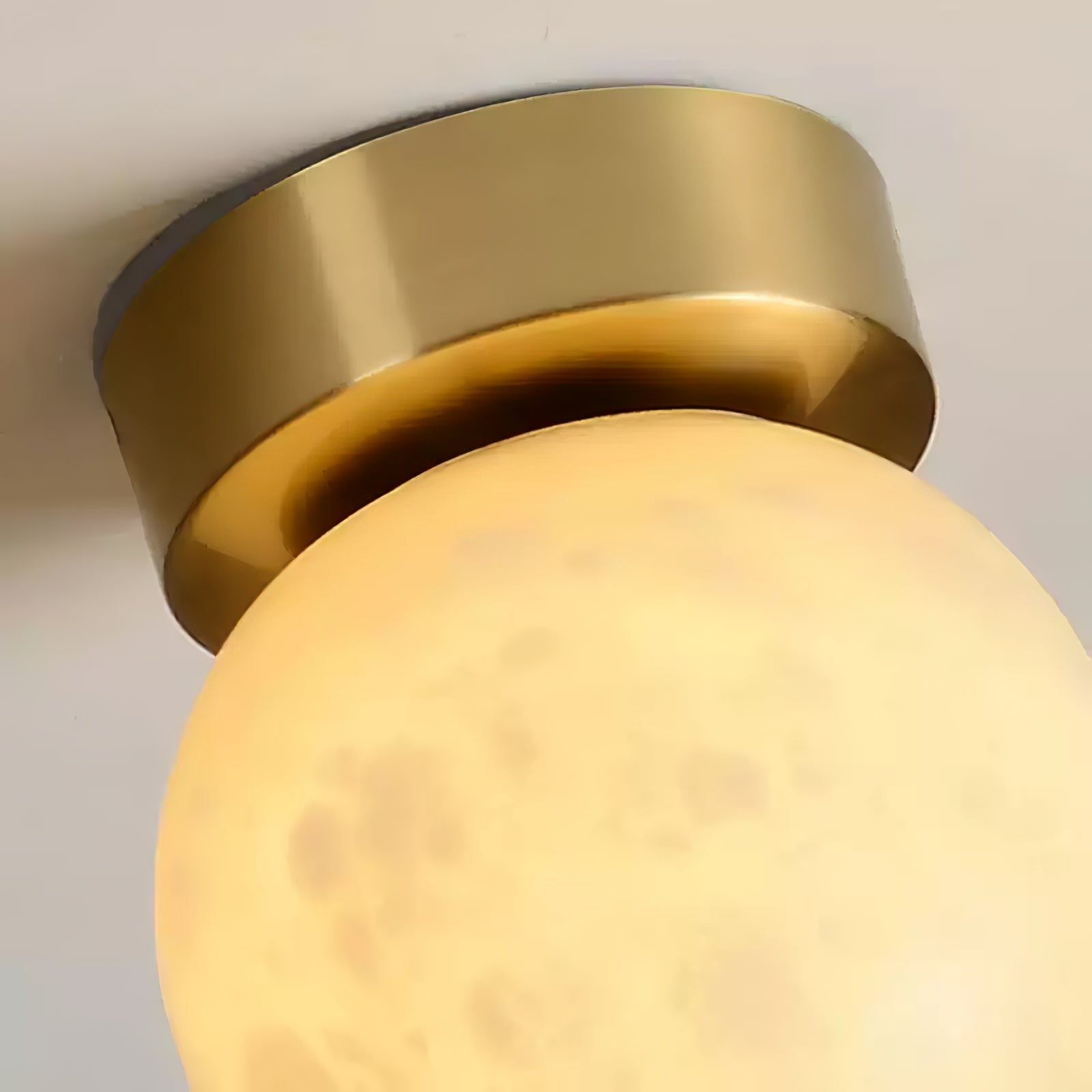 Otheyra  Globe Brass Alabaster  Ceiling Light