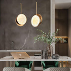 Synoryra Dual Disc Alabaster Pendant Light