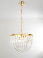 Aurora Chandelier Clear Curved Tiered