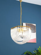 Aurora Chandelier Clear Curved Tiered