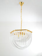 Aurora Chandelier Clear Curved Tiered
