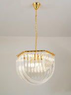 Aurora Chandelier Clear Curved Tiered
