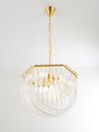 Aurora Chandelier Clear Curved Tiered