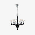 Aurora Chandelier Black Murano Candle Arm Glass Classic