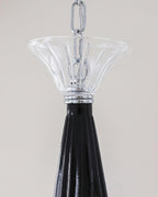 Aurora Chandelier Black Murano Candle Arm Glass Classic