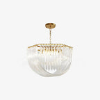 Aurora Chandelier Clear Curved Tiered